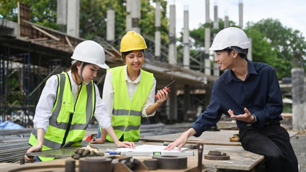 TatvaOps team at a construction site